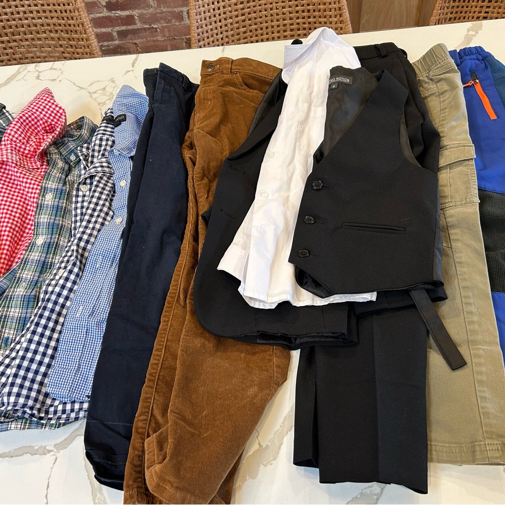Boys Size 8 Clothing Lot: Suit, Button Down shirts